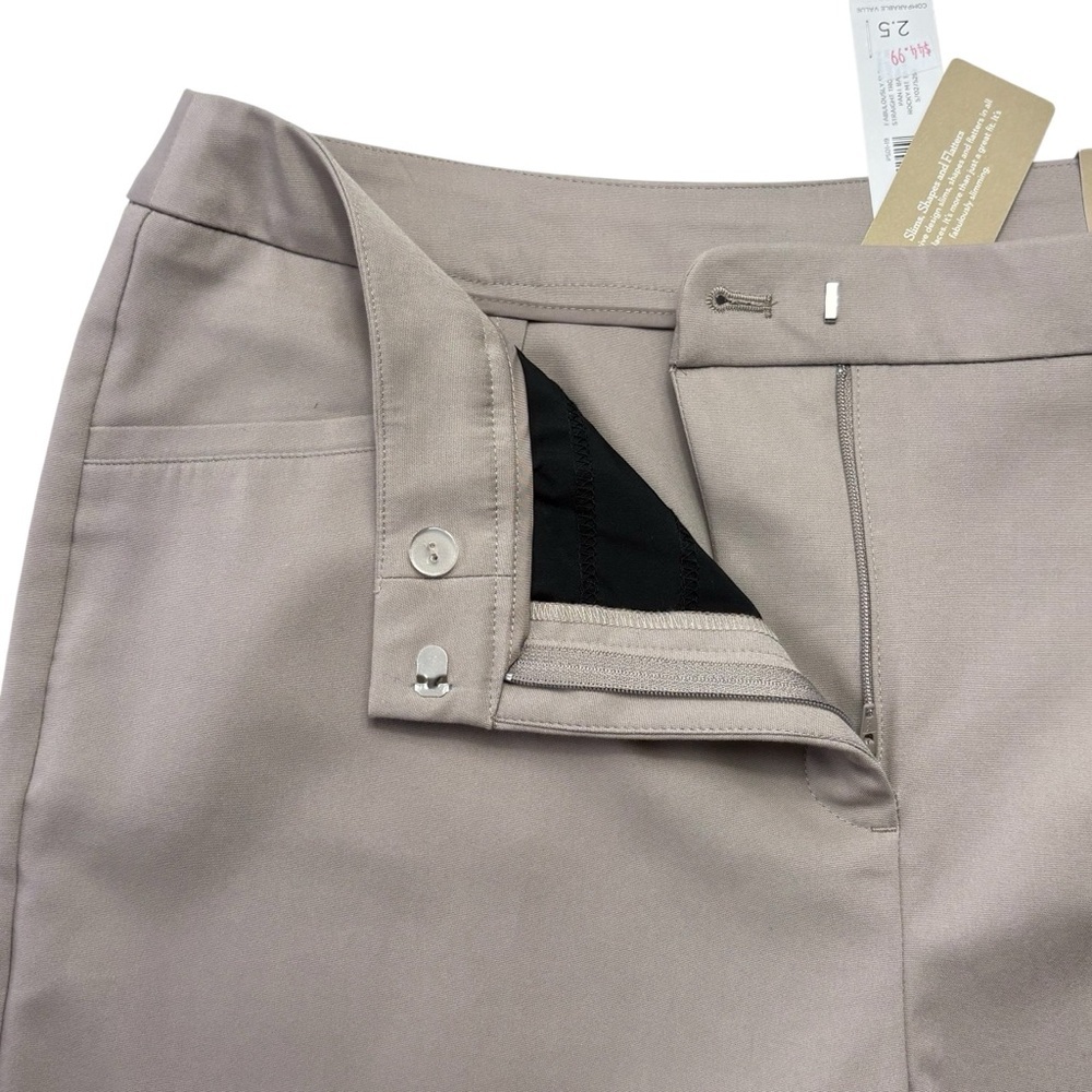 NWT Chico's Fabulously Slimming Ankle Pant 2.5 US Size 14 Tan Stretch 27” Inseam - Picture 3 of 10